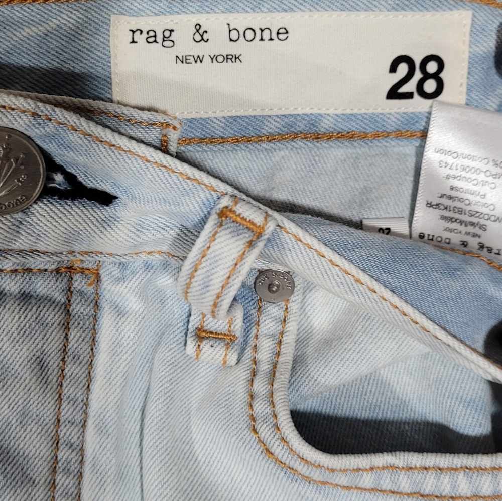 Rag & Bone Light Wash Denim Skirt - Picture 2 of 8